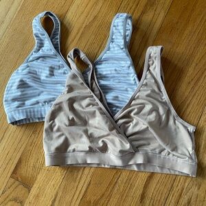 TWO Maternity Nursing Bra - XL. Grey and Nude colors.